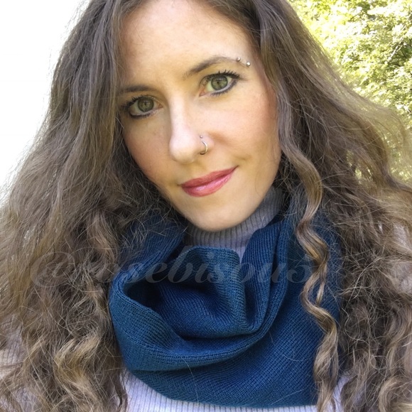 🧣♥️Luxe Knit Infinity Scarf TEAL - Picture 4 of 7